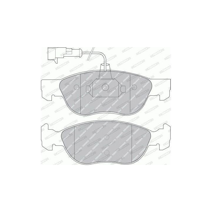 Stabdžių trinkelių rinkinys, diskinis stabdys FERODO FDB1056B
