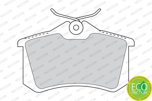 Stabdžių trinkelių rinkinys, diskinis stabdys FERODO FDB1083