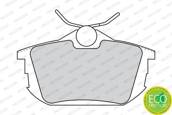 Stabdžių trinkelių rinkinys, diskinis stabdys FERODO FDB1095