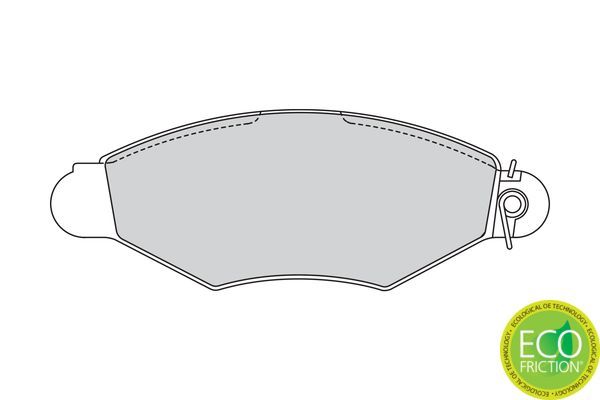 Stabdžių trinkelių rinkinys, diskinis stabdys FERODO FDB1135