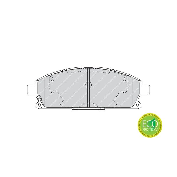 Stabdžių trinkelių rinkinys, diskinis stabdys FERODO FDB1263