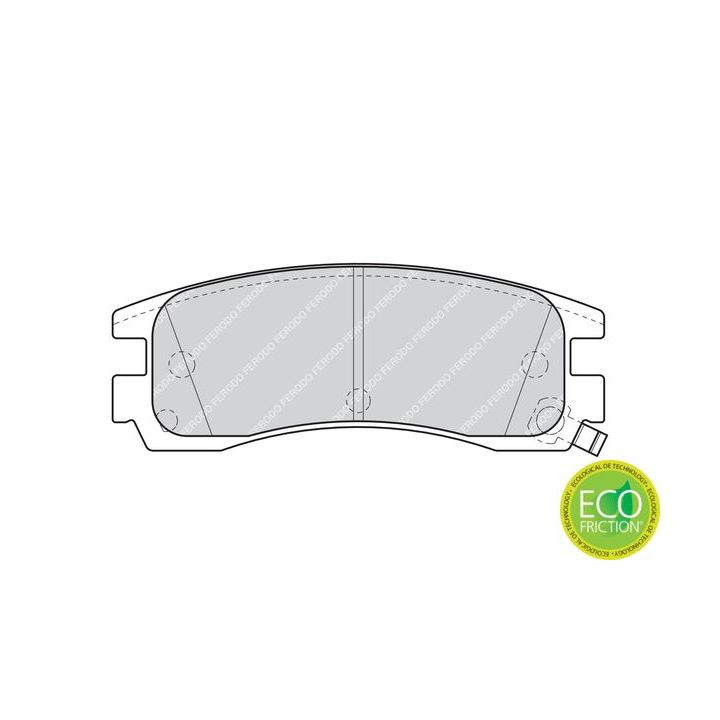 Stabdžių trinkelių rinkinys, diskinis stabdys FERODO FDB1264