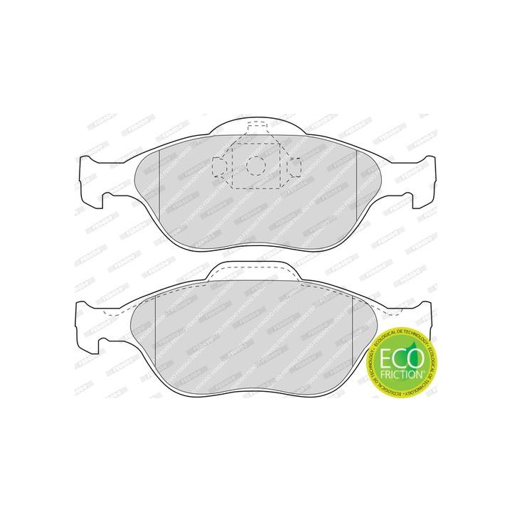 Stabdžių trinkelių rinkinys, diskinis stabdys FERODO FDB1394