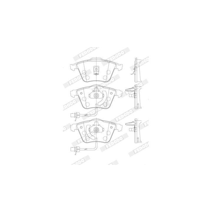 Stabdžių trinkelių rinkinys, diskinis stabdys FERODO FDB1407