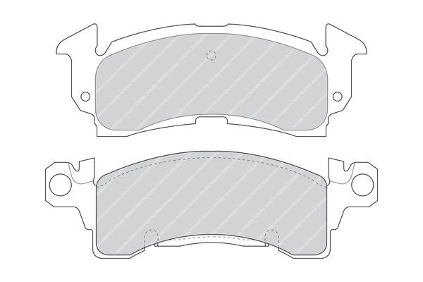 Stabdžių trinkelių rinkinys, diskinis stabdys FERODO FDB144