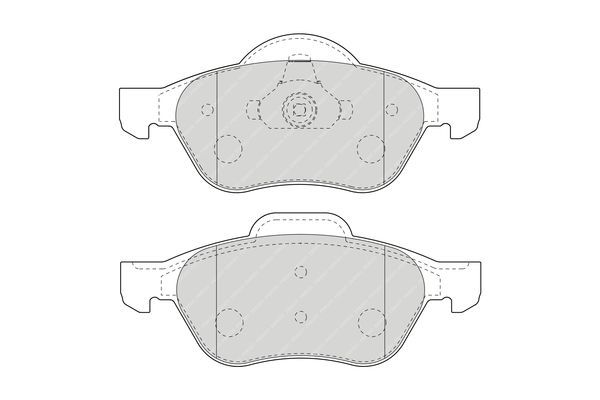 Stabdžių trinkelių rinkinys, diskinis stabdys FERODO FDB1440