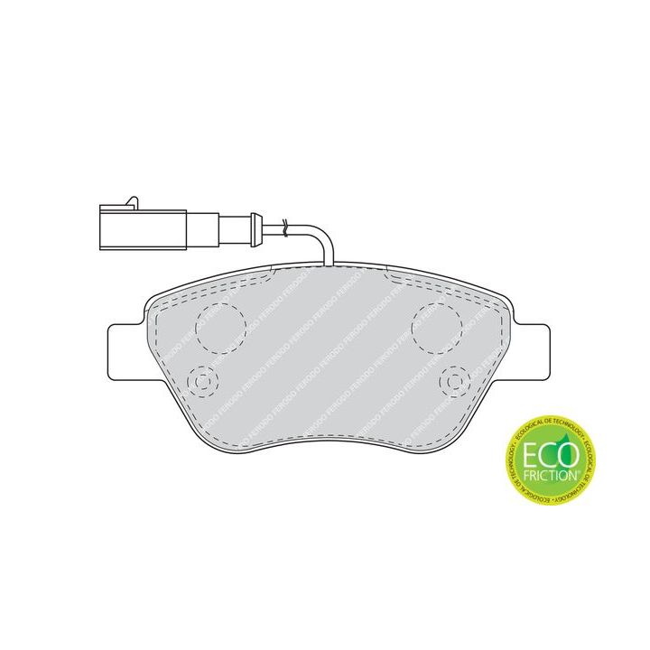 Stabdžių trinkelių rinkinys, diskinis stabdys FERODO FDB1466