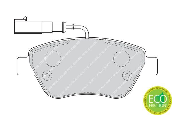 Stabdžių trinkelių rinkinys, diskinis stabdys FERODO FDB1466