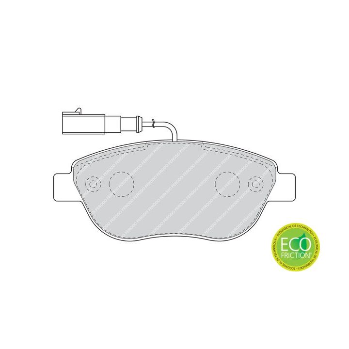 Stabdžių trinkelių rinkinys, diskinis stabdys FERODO FDB1467