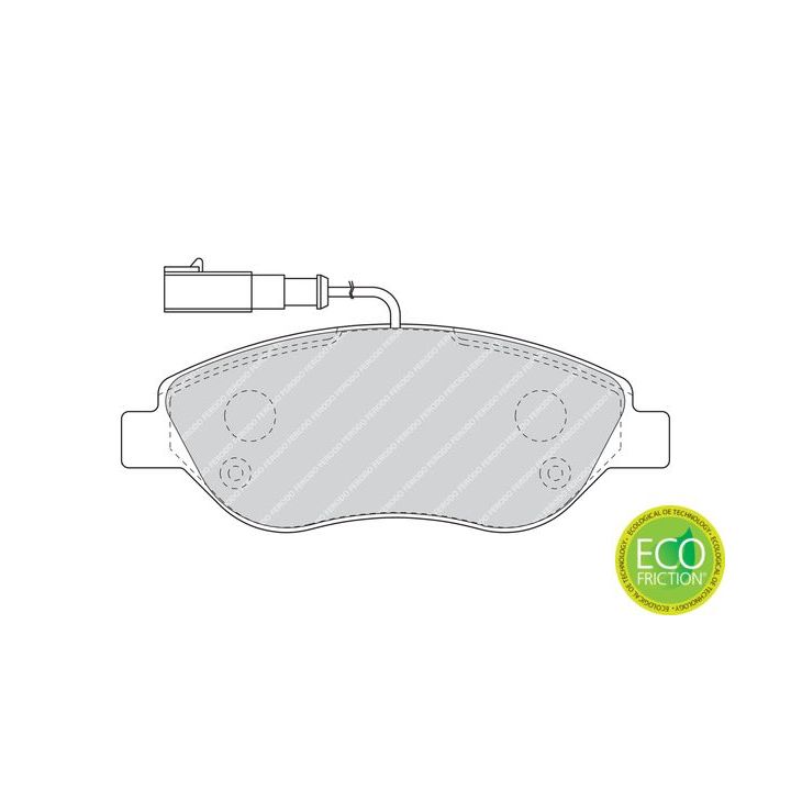 Stabdžių trinkelių rinkinys, diskinis stabdys FERODO FDB1468