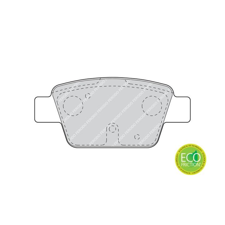 Stabdžių trinkelių rinkinys, diskinis stabdys FERODO FDB1469