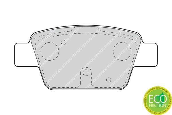 Stabdžių trinkelių rinkinys, diskinis stabdys FERODO FDB1469