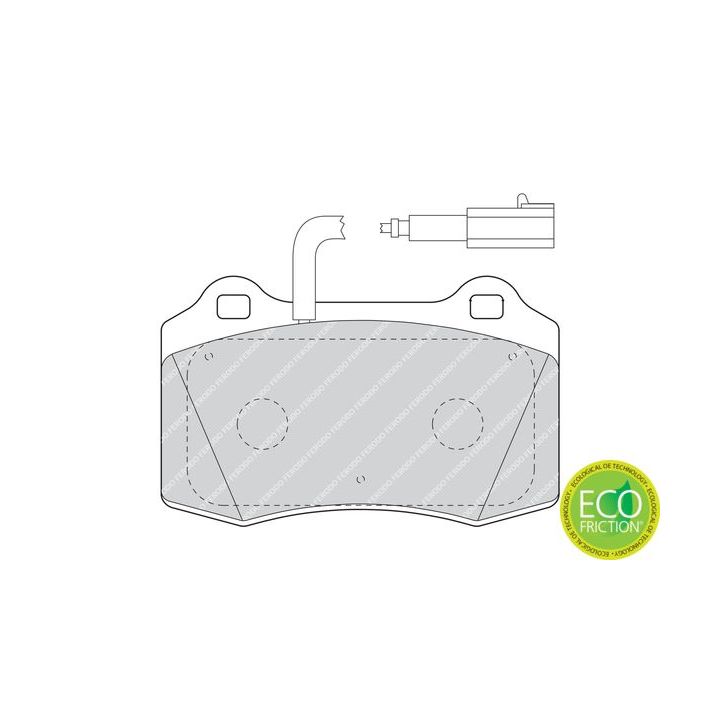 Stabdžių trinkelių rinkinys, diskinis stabdys FERODO FDB1508