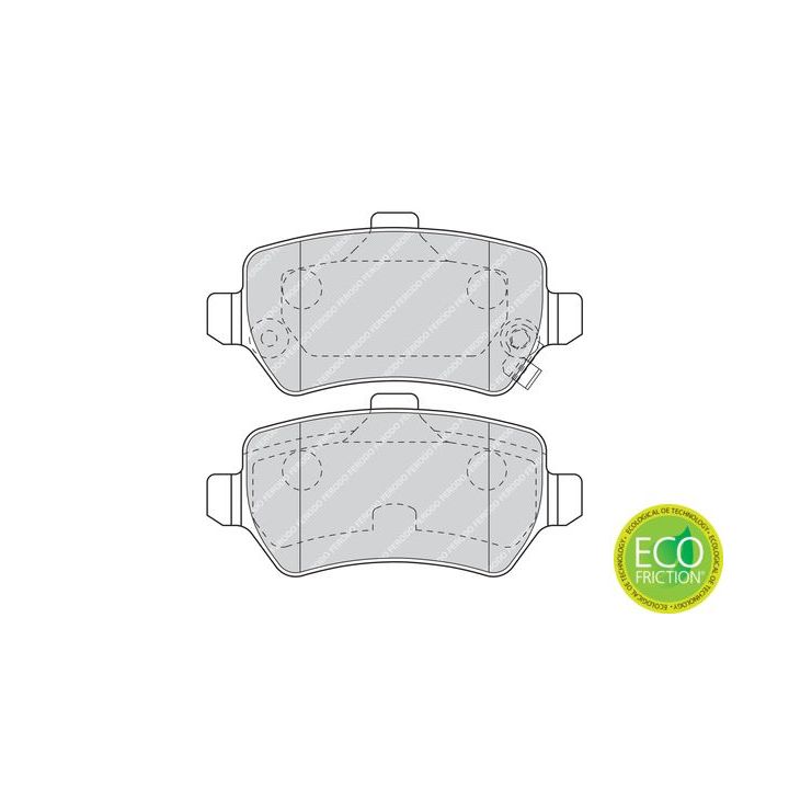 Stabdžių trinkelių rinkinys, diskinis stabdys FERODO FDB1521