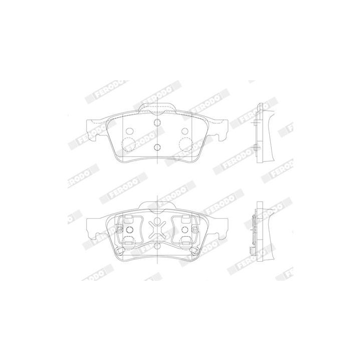 Stabdžių trinkelių rinkinys, diskinis stabdys FERODO FDB1540