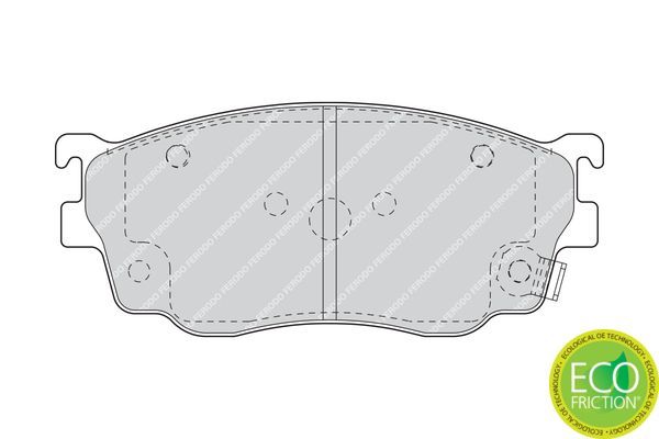 Stabdžių trinkelių rinkinys, diskinis stabdys FERODO FDB1557