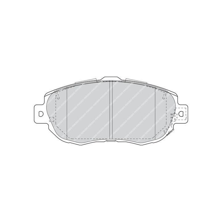 Stabdžių trinkelių rinkinys, diskinis stabdys FERODO FDB1564