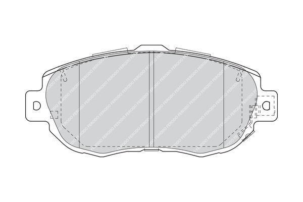 Stabdžių trinkelių rinkinys, diskinis stabdys FERODO FDB1564