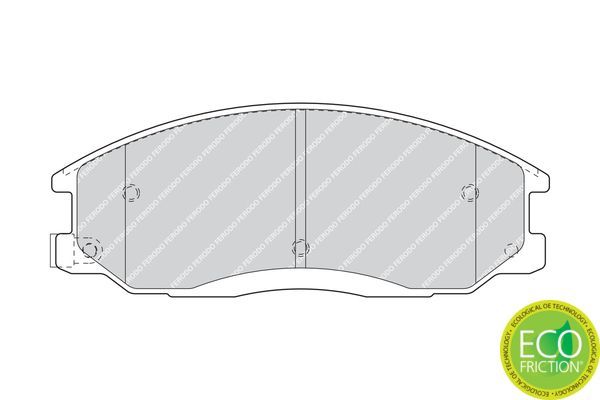 Stabdžių trinkelių rinkinys, diskinis stabdys FERODO FDB1605