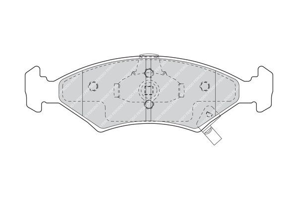 Stabdžių trinkelių rinkinys, diskinis stabdys FERODO FDB1607