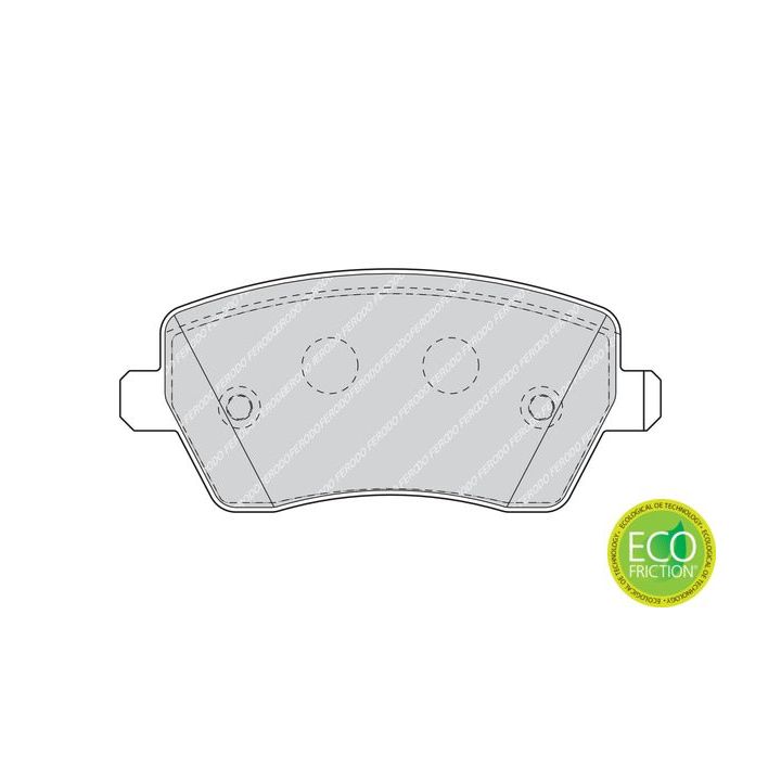 Stabdžių trinkelių rinkinys, diskinis stabdys FERODO FDB1617