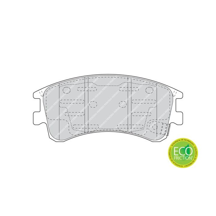 Stabdžių trinkelių rinkinys, diskinis stabdys FERODO FDB1619