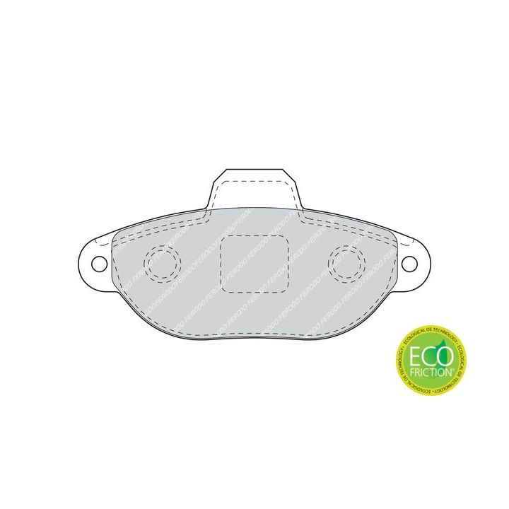 Stabdžių trinkelių rinkinys, diskinis stabdys FERODO FDB1630