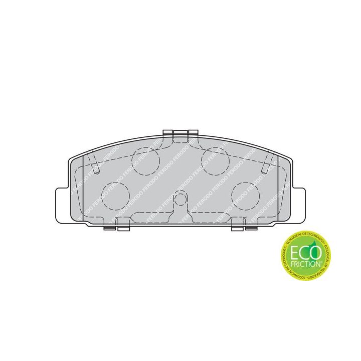 Stabdžių trinkelių rinkinys, diskinis stabdys FERODO FDB1721