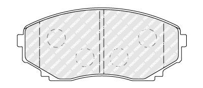 Stabdžių trinkelių rinkinys, diskinis stabdys FERODO FDB1757