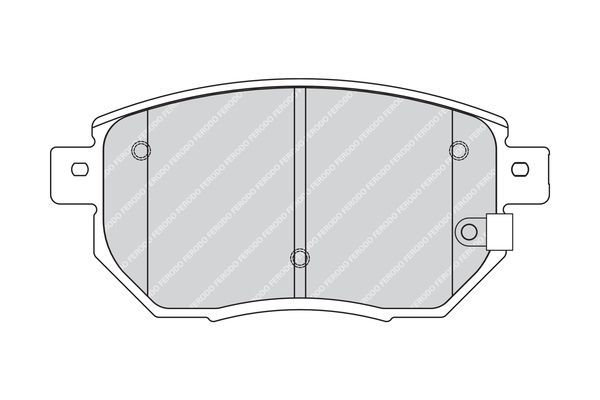 Stabdžių trinkelių rinkinys, diskinis stabdys FERODO FDB1786