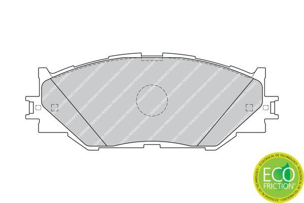 Stabdžių trinkelių rinkinys, diskinis stabdys FERODO FDB1936