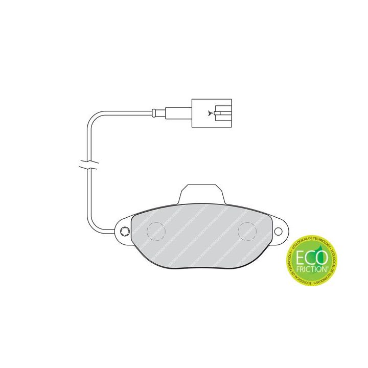 Stabdžių trinkelių rinkinys, diskinis stabdys FERODO FDB1944