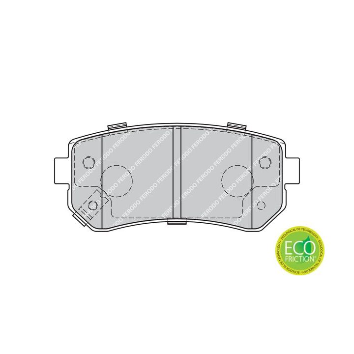 Stabdžių trinkelių rinkinys, diskinis stabdys FERODO FDB1956