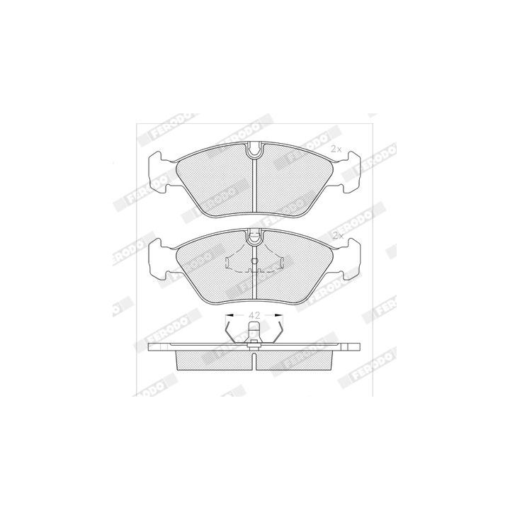 Stabdžių trinkelių rinkinys, diskinis stabdys FERODO FDB256