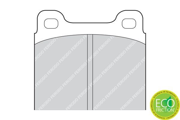 Stabdžių trinkelių rinkinys, diskinis stabdys FERODO FDB2M