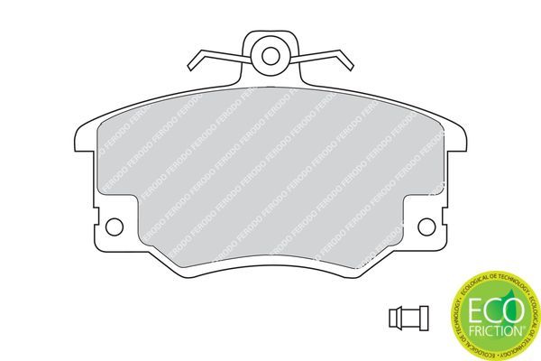 Stabdžių trinkelių rinkinys, diskinis stabdys FERODO FDB370