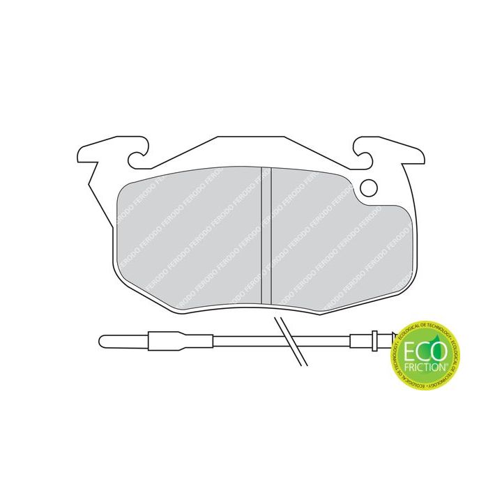 Stabdžių trinkelių rinkinys, diskinis stabdys FERODO FDB393