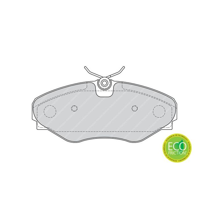 Stabdžių trinkelių rinkinys, diskinis stabdys FERODO FDB4176