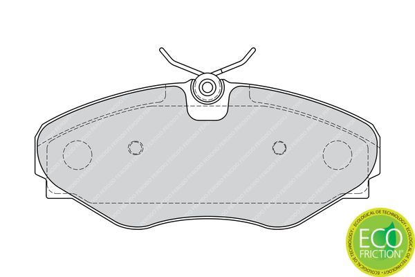 Stabdžių trinkelių rinkinys, diskinis stabdys FERODO FDB4176