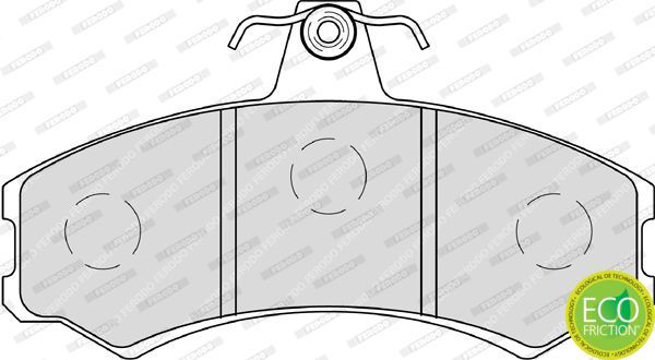 Stabdžių trinkelių rinkinys, diskinis stabdys FERODO FDB4225