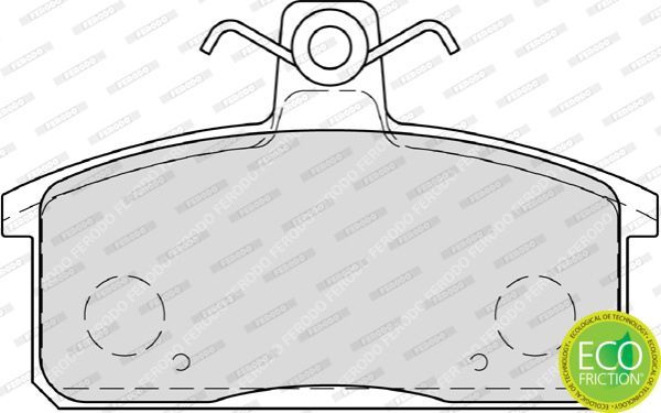 Stabdžių trinkelių rinkinys, diskinis stabdys FERODO FDB4226