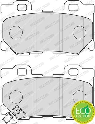 Stabdžių trinkelių rinkinys, diskinis stabdys FERODO FDB4312