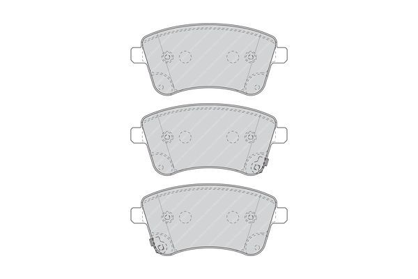 Stabdžių trinkelių rinkinys, diskinis stabdys FERODO FDB4339