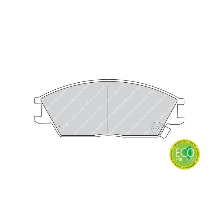 Stabdžių trinkelių rinkinys, diskinis stabdys FERODO FDB435