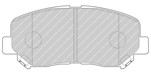 Stabdžių trinkelių rinkinys, diskinis stabdys FERODO FDB4357