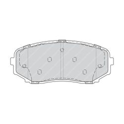 Stabdžių trinkelių rinkinys, diskinis stabdys FERODO FDB4365