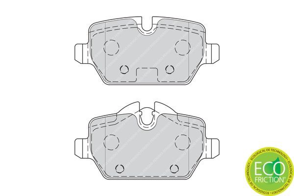 Stabdžių trinkelių rinkinys, diskinis stabdys FERODO FDB4383