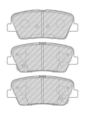 Stabdžių trinkelių rinkinys, diskinis stabdys FERODO FDB4391