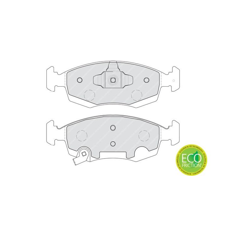 Stabdžių trinkelių rinkinys, diskinis stabdys FERODO FDB4400