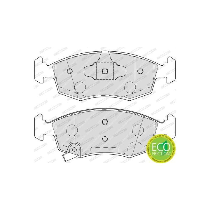 Stabdžių trinkelių rinkinys, diskinis stabdys FERODO FDB4400